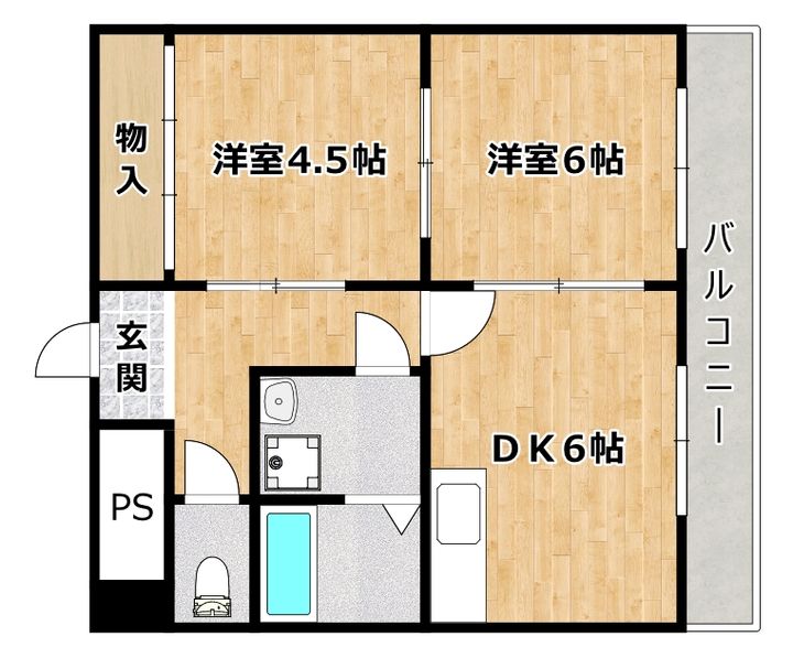 大阪府大阪市淀川区塚本2(マンション)の賃貸物件の間取り