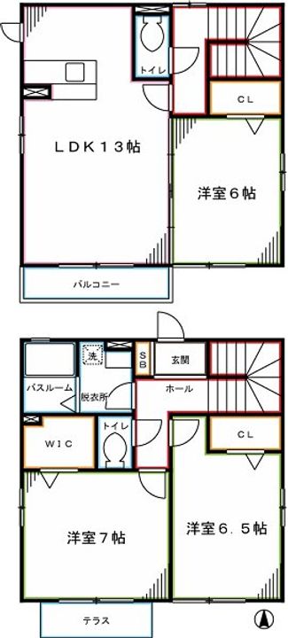 東京都小金井市貫井南町3(一戸建)の賃貸物件の間取り