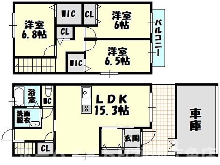 福岡県糟屋郡志免町志免中央2(一戸建)の賃貸物件の間取り