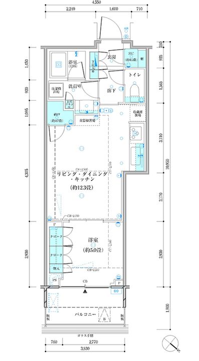 東京都中央区勝どき4(マンション)の賃貸物件の間取り