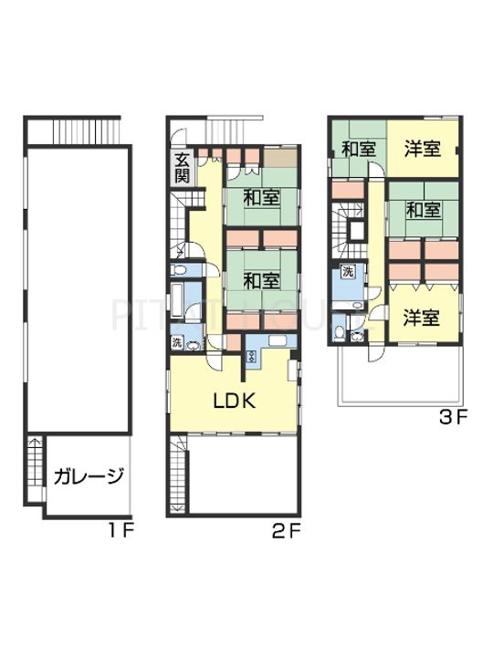 和歌山県和歌山市鷹匠町6(一戸建)の賃貸物件の間取り