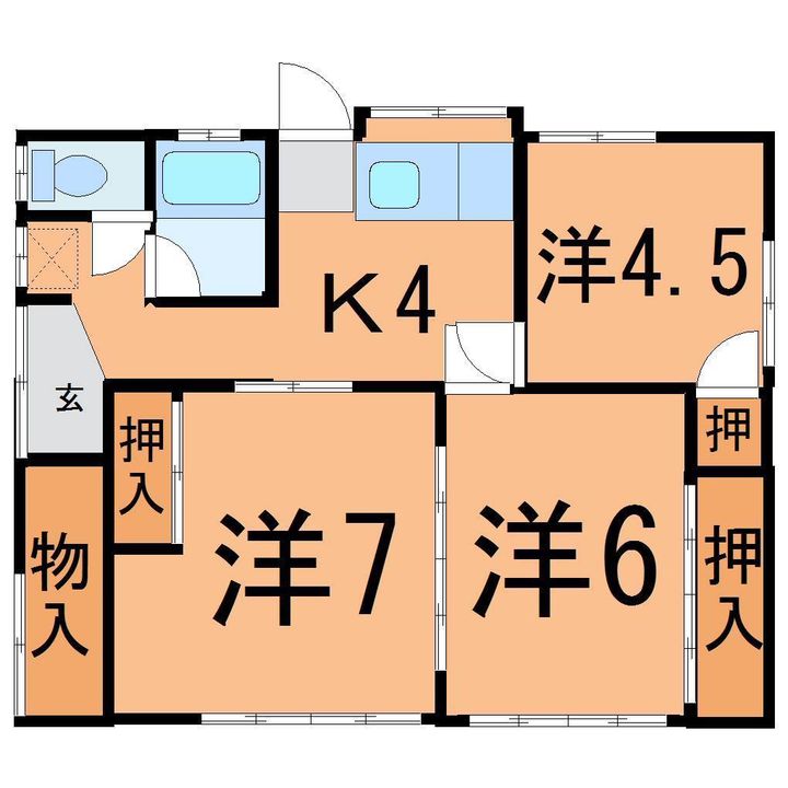 福島県福島市宮代字宝田前(一戸建)の賃貸物件の間取り