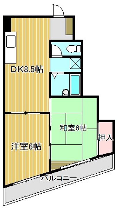 神奈川県川崎市中原区下小田中2(マンション)の賃貸物件の間取り