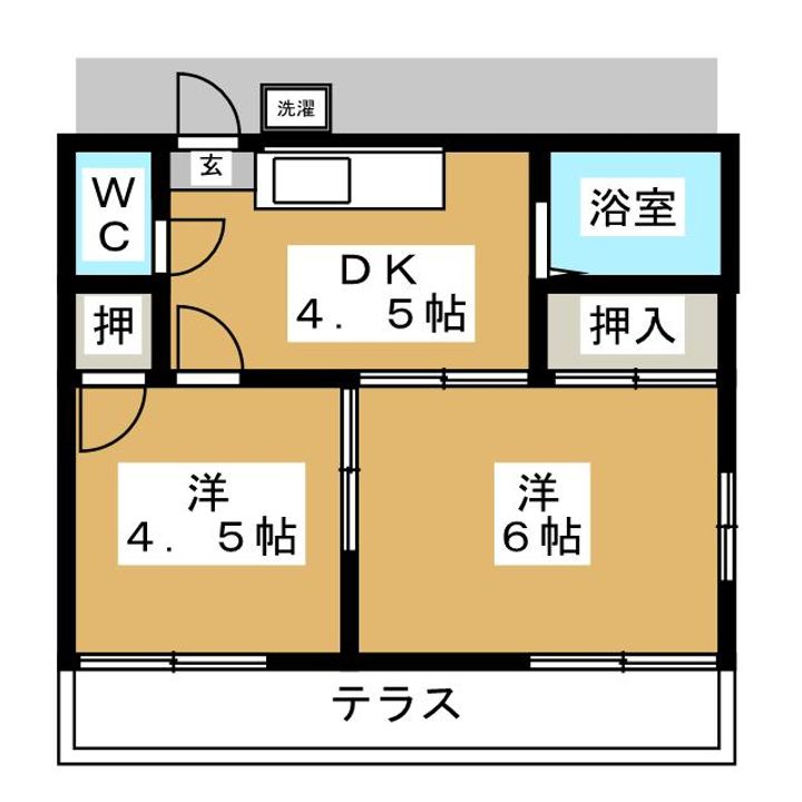 谷島ハイツの間取り
