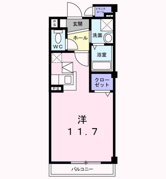 茨城県日立市相賀町(マンション)の賃貸物件の間取り