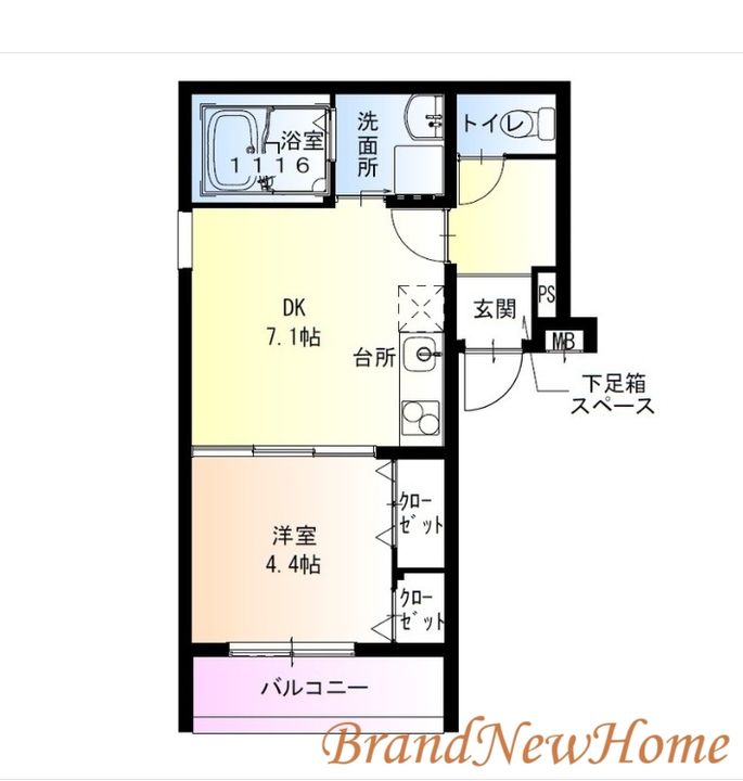 フジパレス堺浜寺石津III番館の間取り