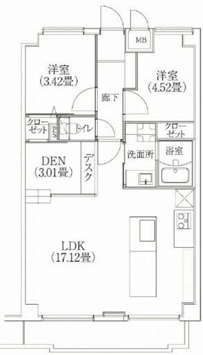 コスモリード学芸大学の間取り
