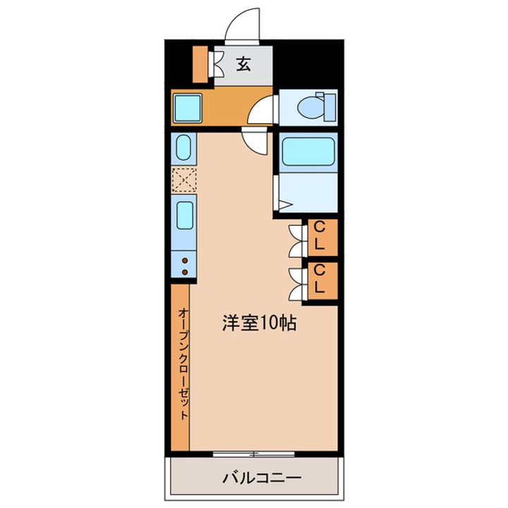 静岡県浜松市中央区塩町(マンション)の賃貸物件の間取り