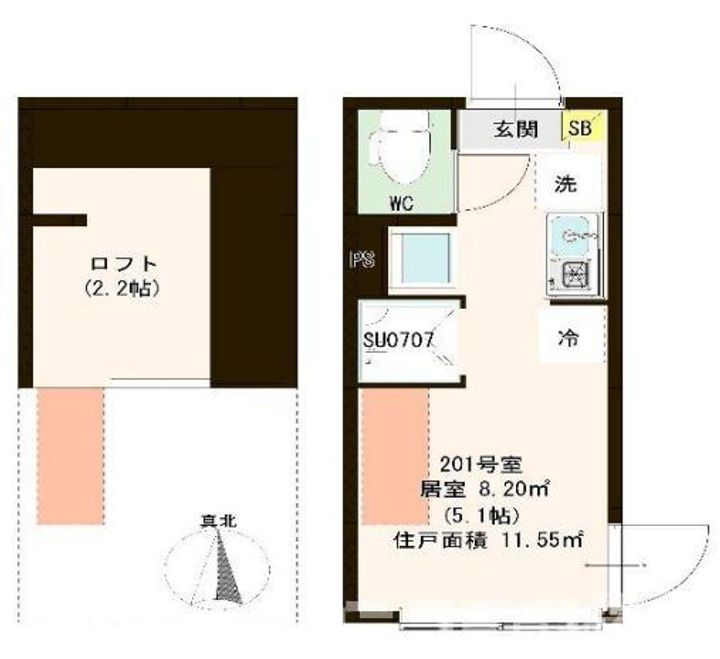 東京都中野区鷺宮6(アパート)の賃貸物件の間取り
