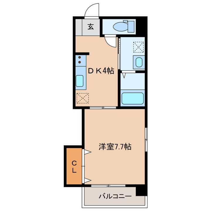 静岡県浜松市中央区大工町(マンション)の賃貸物件の間取り