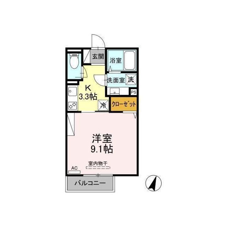 (仮)D-room渡鹿の間取り