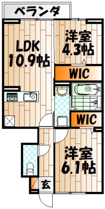 ファミールヴィラ A棟の間取り