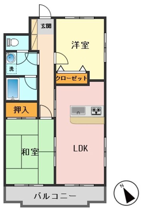 東京都江戸川区大杉1(マンション)の賃貸物件の間取り