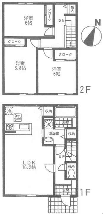 埼玉県志木市中宗岡2(一戸建)の賃貸物件の間取り