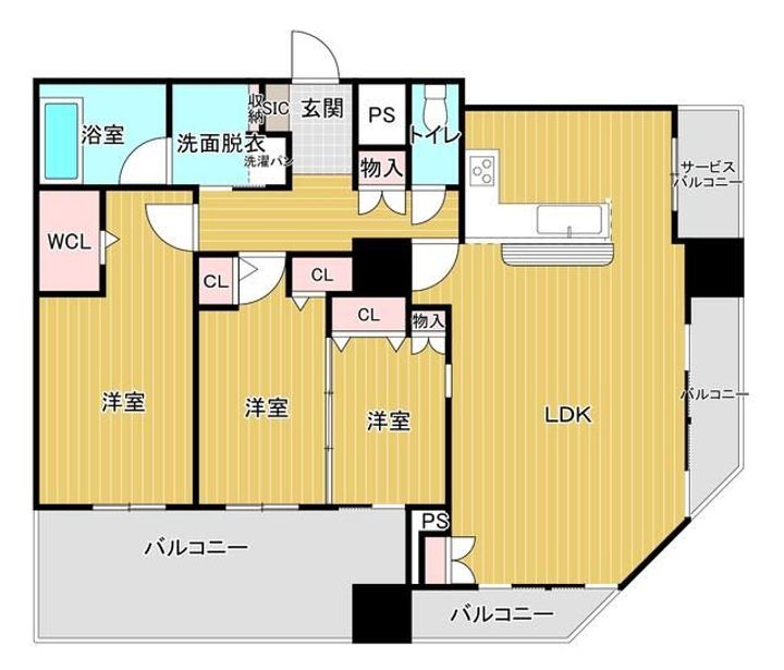 D’グランフォート熊本タワーの間取り