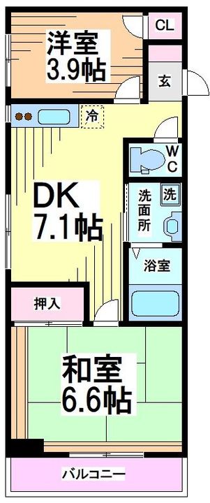 神奈川県川崎市多摩区菅1(マンション)の賃貸物件の間取り