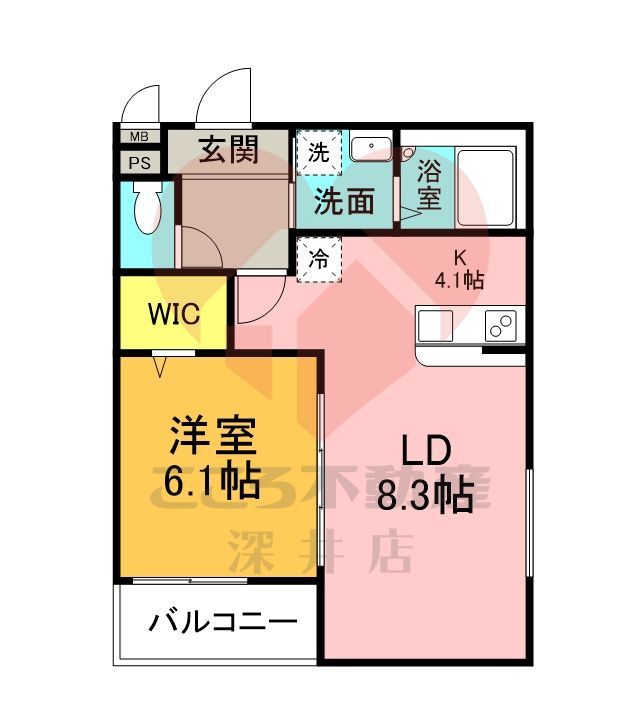 グランメゾンゆずり葉I番館の間取り