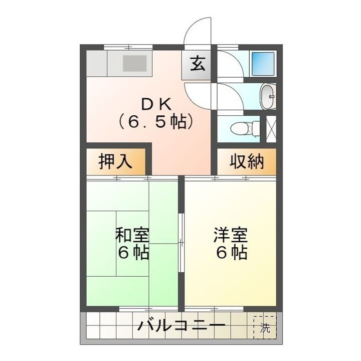 コーポ江島の間取り