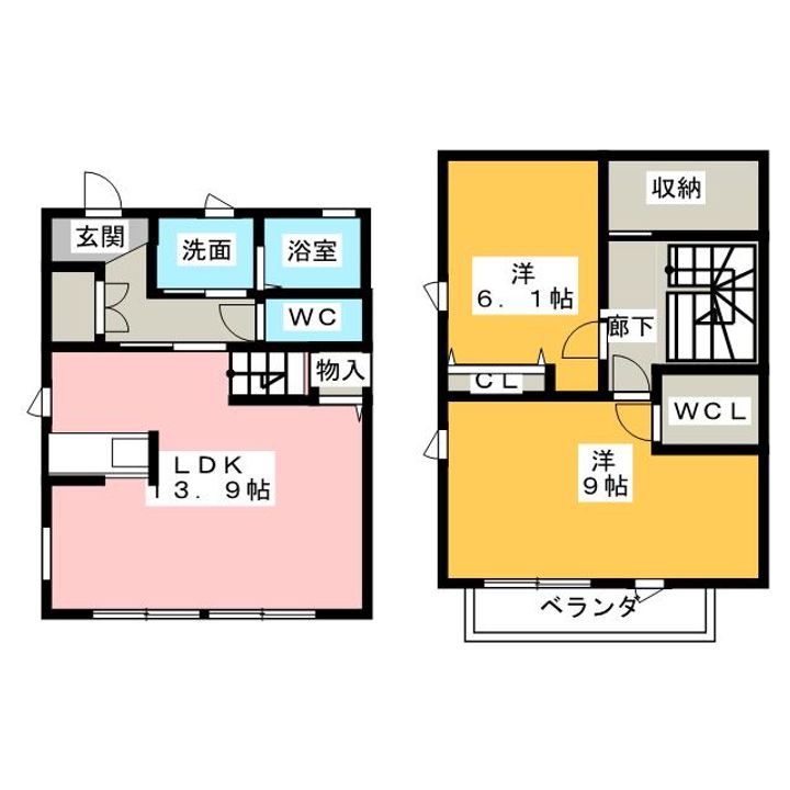 三重県四日市市曙2(一戸建)の賃貸物件の間取り