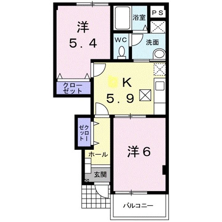 カレント静 Bの間取り