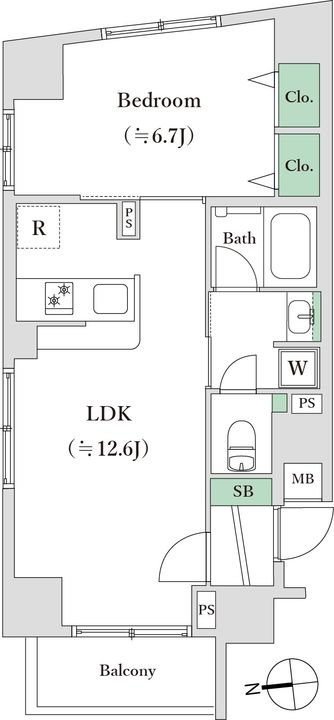 アイルイムーブル浅草の間取り