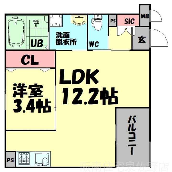 GARDENIA泉佐野大西の間取り