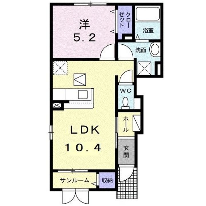 アジュール シュッサイIの間取り