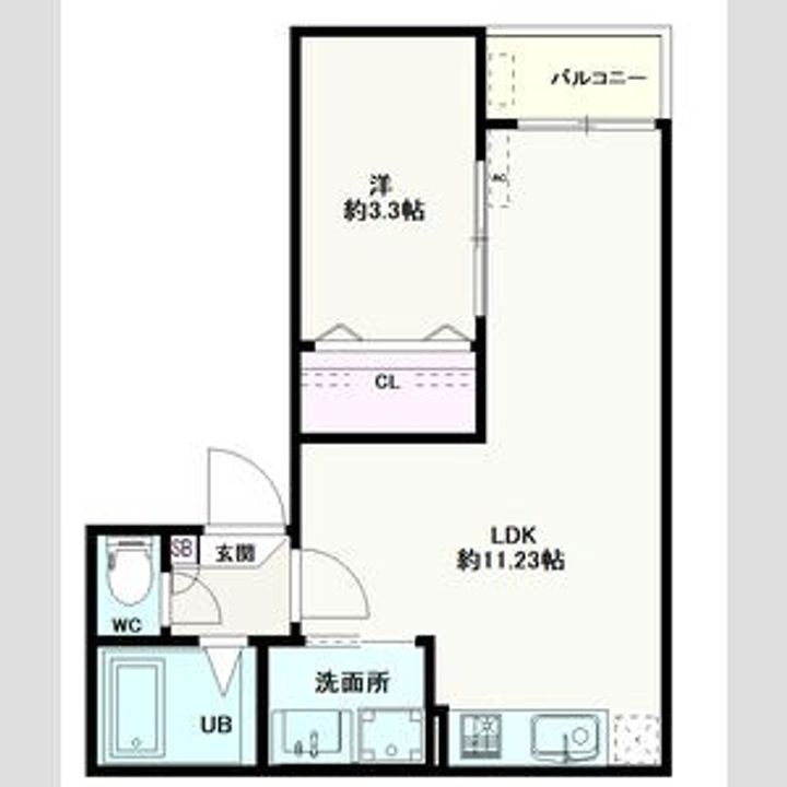 愛知県名古屋市熱田区六番2(アパート)の賃貸物件の間取り