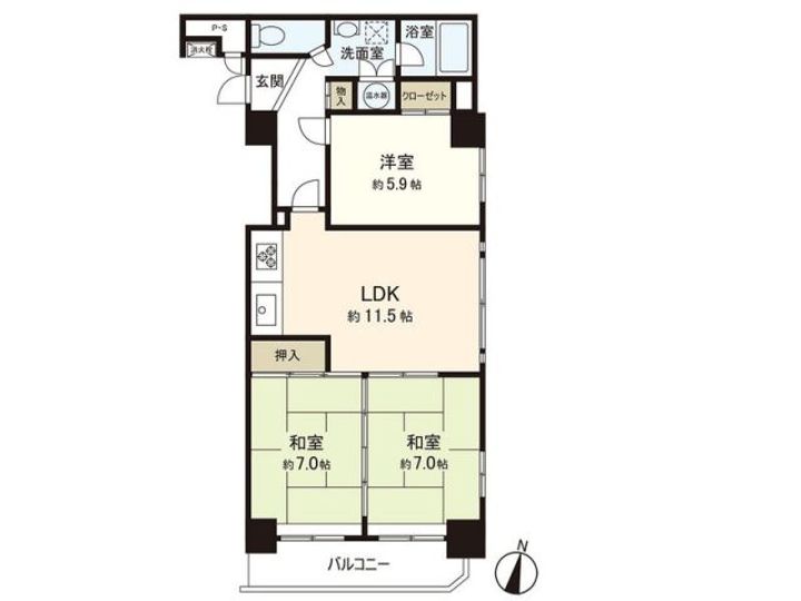 ブライトシティ柏木の間取り