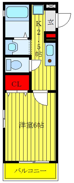 東京都荒川区南千住2(アパート)の賃貸物件の間取り