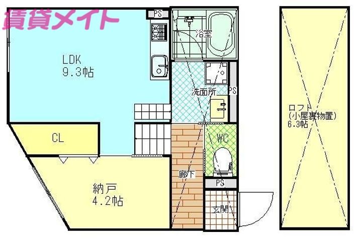 スマイシアApartment西條町の間取り