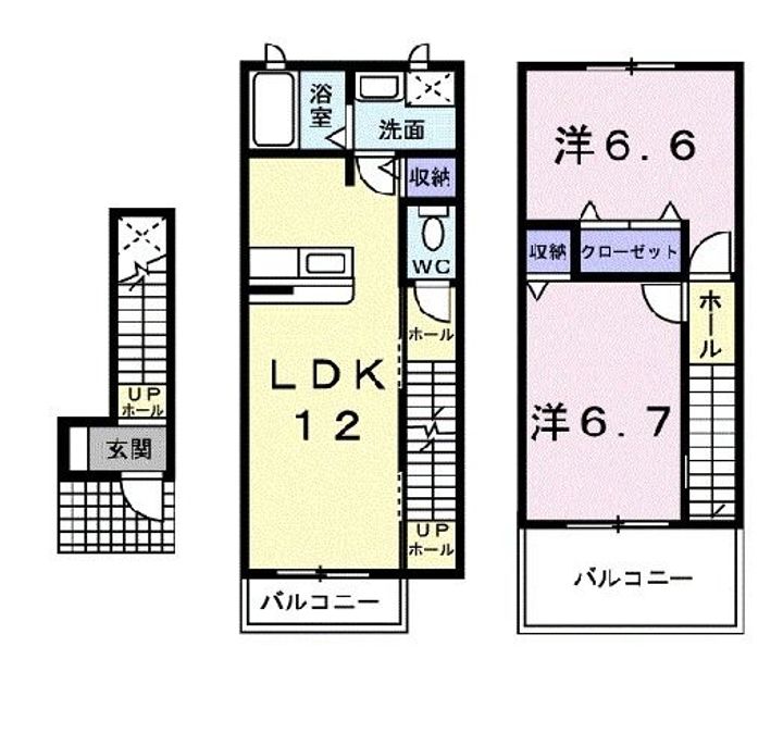 福島県福島市鎌田字樋口(アパート)の賃貸物件の間取り