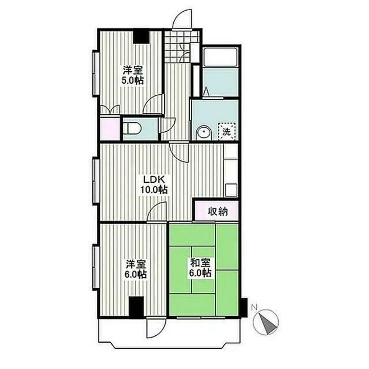 神奈川県藤沢市西富1(マンション)の賃貸物件の間取り