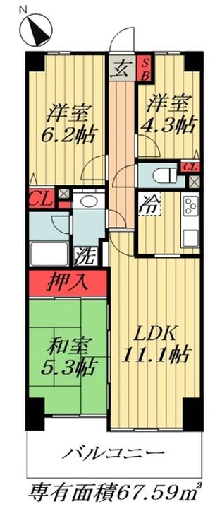 ライオンズステーションプラザ西船橋の間取り