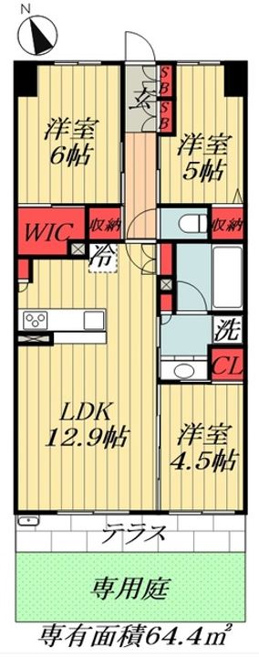 エクセレントシティ船橋グランライズの間取り