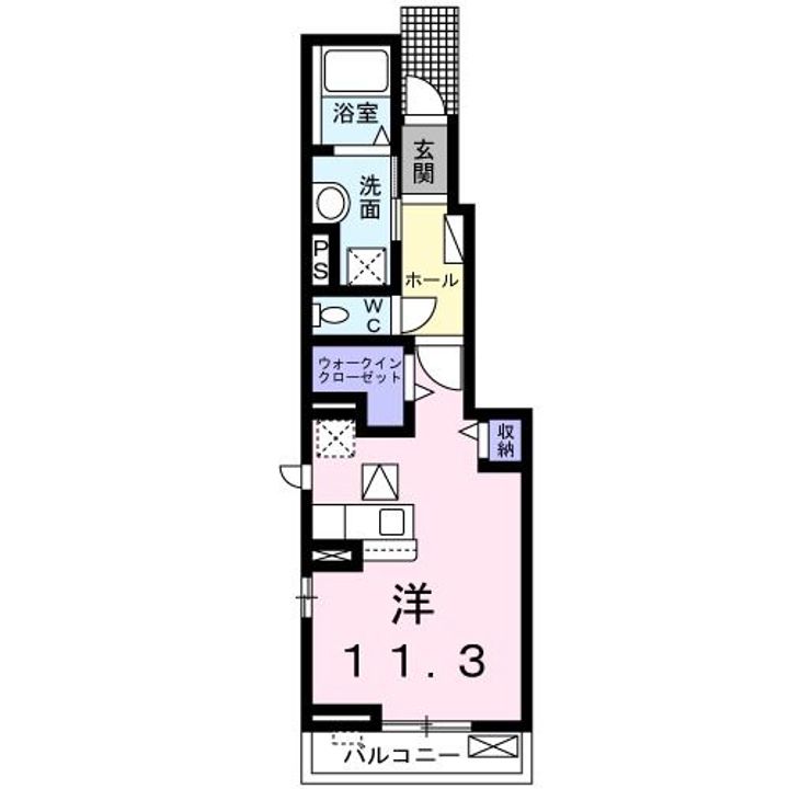 栃木県宇都宮市鶴田町(アパート)の賃貸物件の間取り