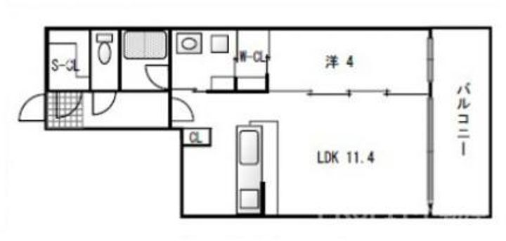 イニシアブランなんばの間取り