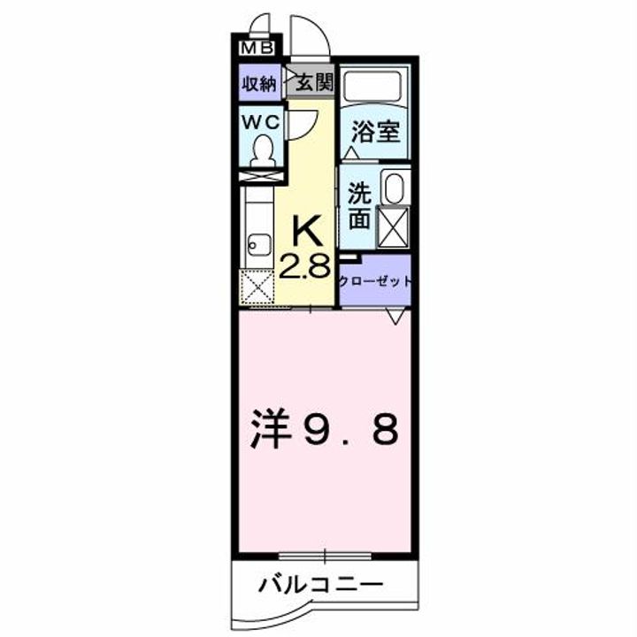 大阪府寝屋川市寝屋2(マンション)の賃貸物件の間取り