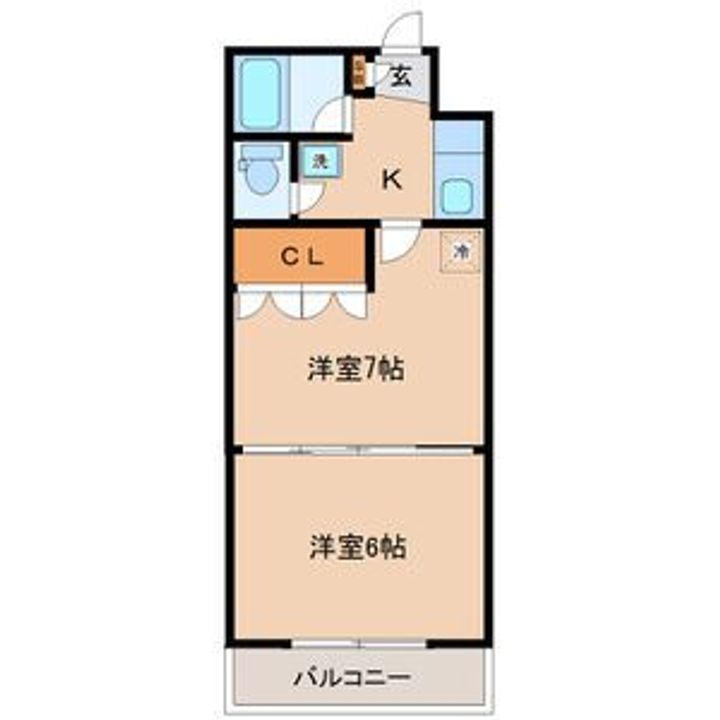 宮城県仙台市宮城野区萩野町4(マンション)の賃貸物件の間取り