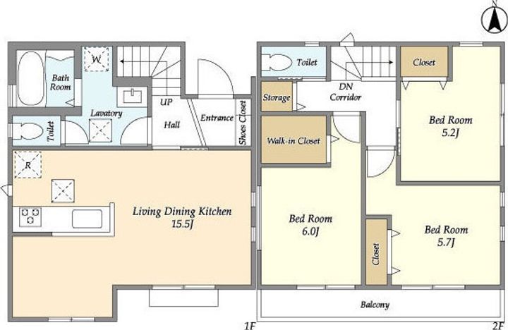 東京都世田谷区上北沢1(一戸建)の賃貸物件の間取り