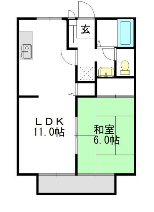 メルベイユ24 Bの間取り