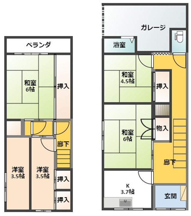 福井県福井市明里町(一戸建)の賃貸物件の間取り
