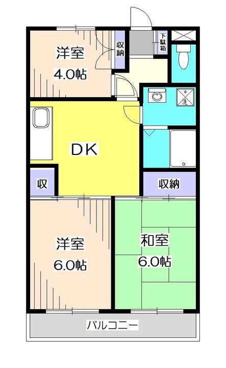 埼玉県狭山市狭山台2(マンション)の賃貸物件の間取り