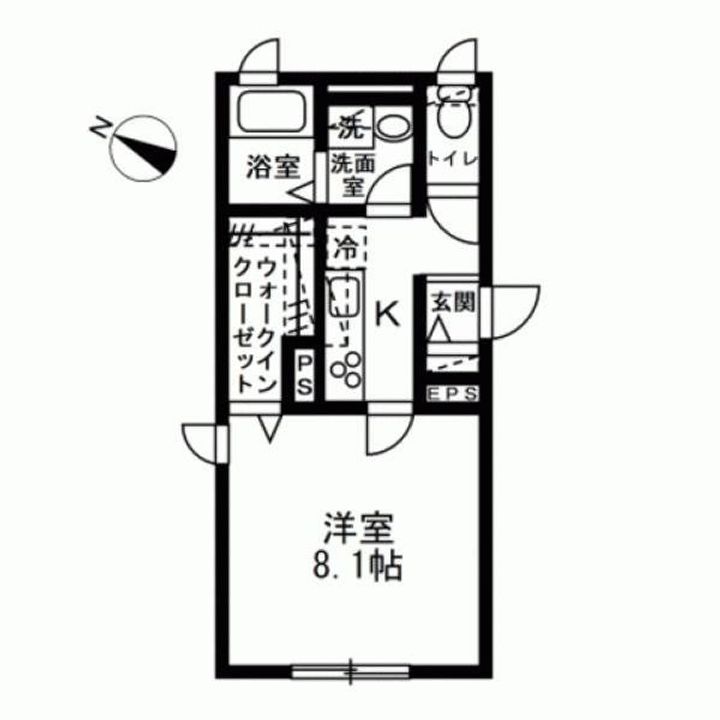 東京都新宿区北新宿4(アパート)の賃貸物件の間取り