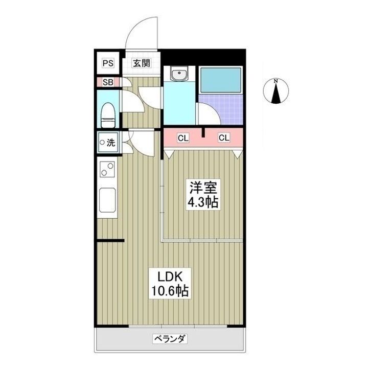 埼玉県さいたま市大宮区吉敷町3(マンション)の賃貸物件の間取り