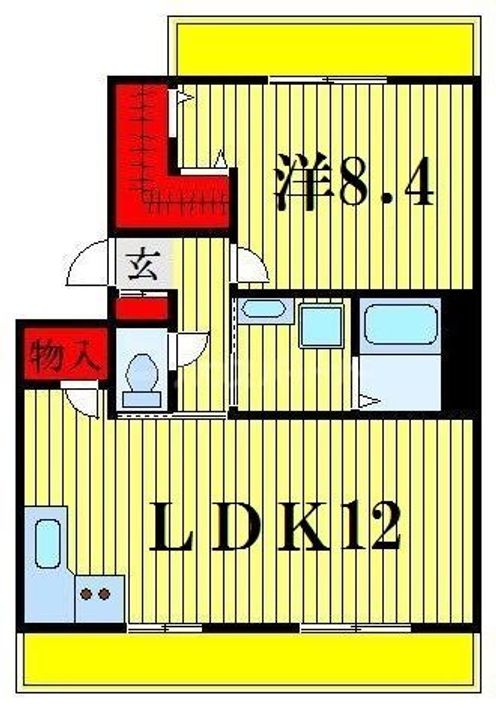 千葉県船橋市海神5(マンション)の賃貸物件の間取り