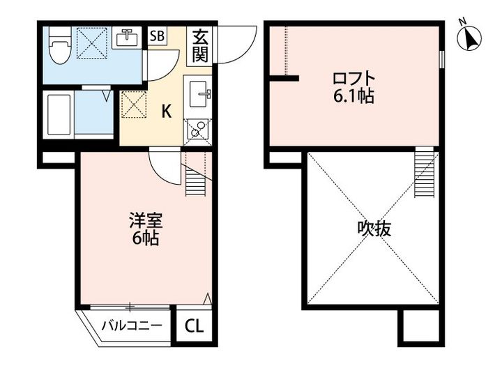 千葉県習志野市本大久保3(アパート)の賃貸物件の間取り