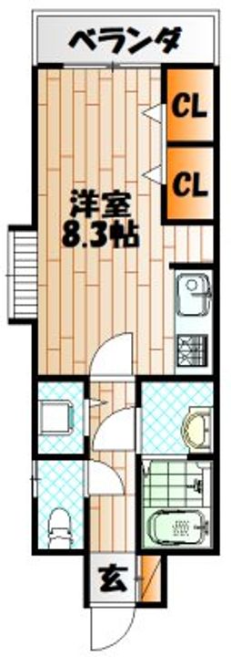 ギャラン小文字の間取り