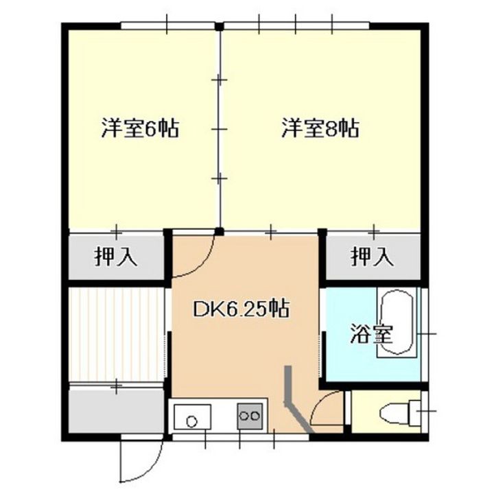 コーポいなばの間取り
