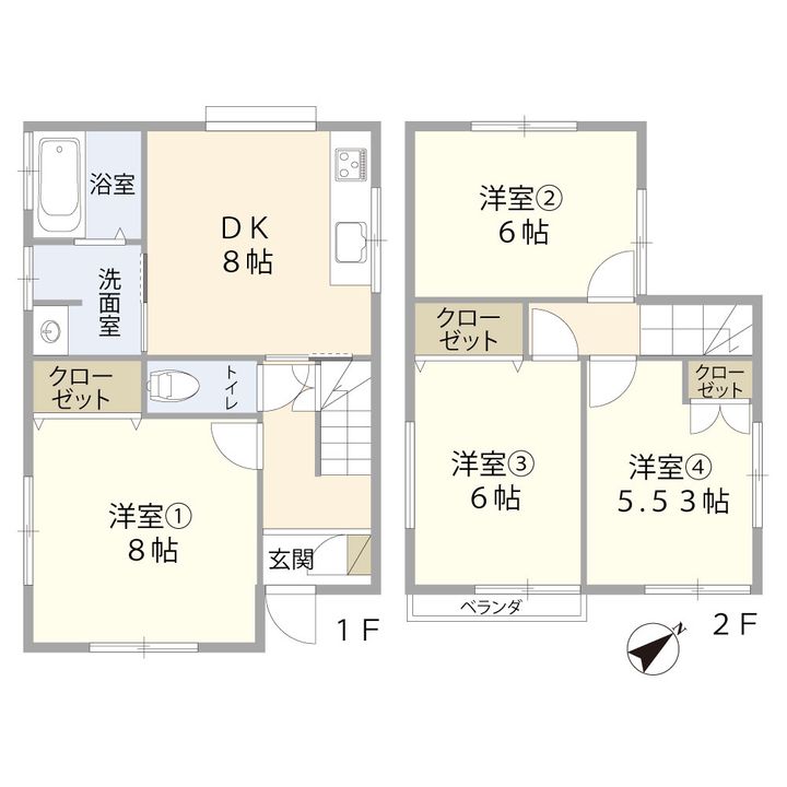 埼玉県鴻巣市登戸(一戸建)の賃貸物件の間取り